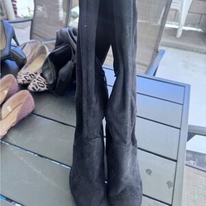 Express Black Over-the-Knee Boots Size 8.5 Stretch Pointed Toe